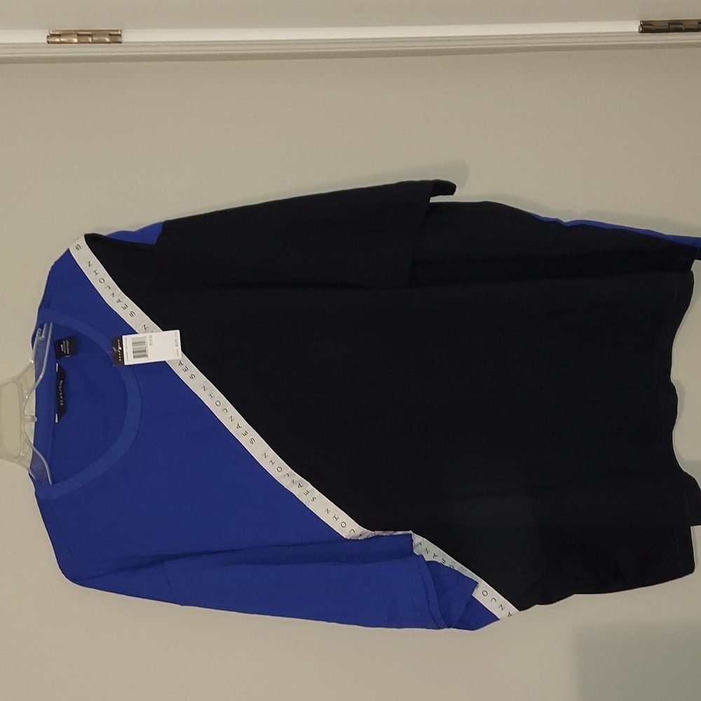 Sean John Blue and Black Short Sleeve Tee